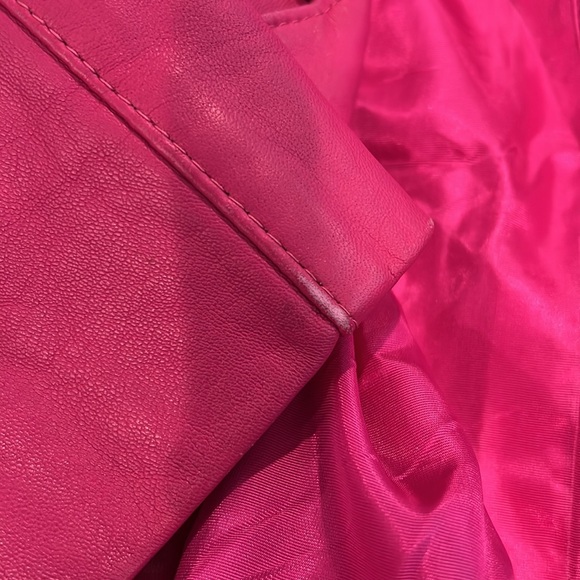 🔹 Dero Enterprises By Rocco New York Vintage Fuschia Pink Leather Jacket - Picture 6 of 7